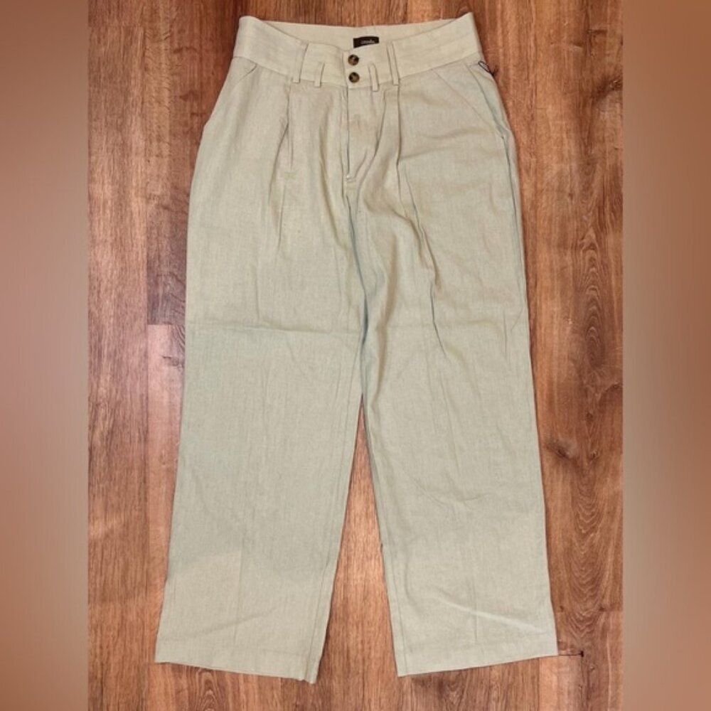 NWT crosby. LINEN Blend Wide Leg Pleated Pants Style 1333 Size 12